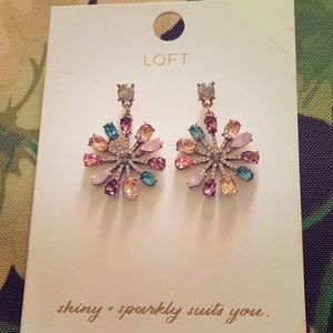 Earrings multicolored stone